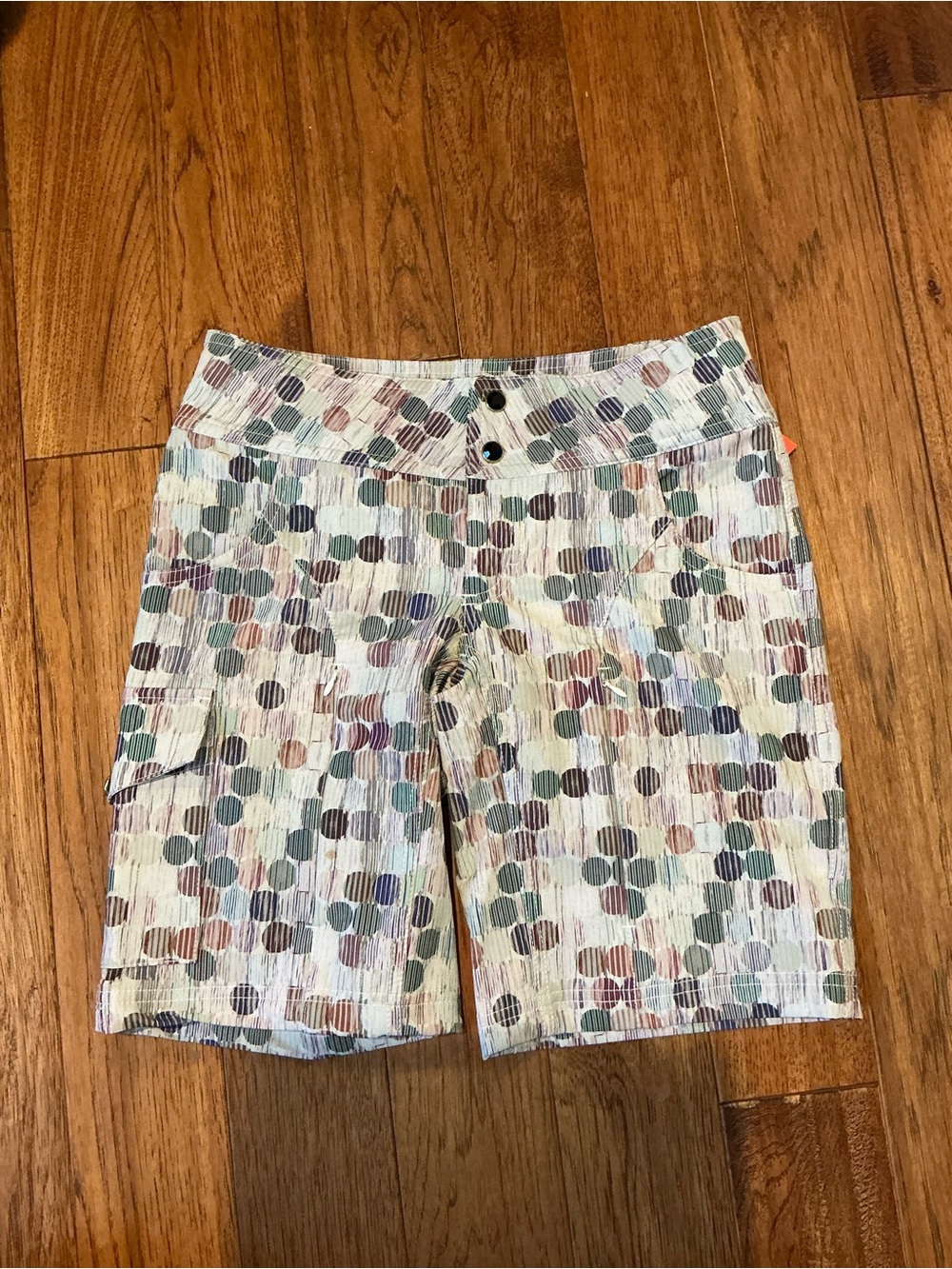 Shredly Multicolor Dot Athletic Shorts, size 0